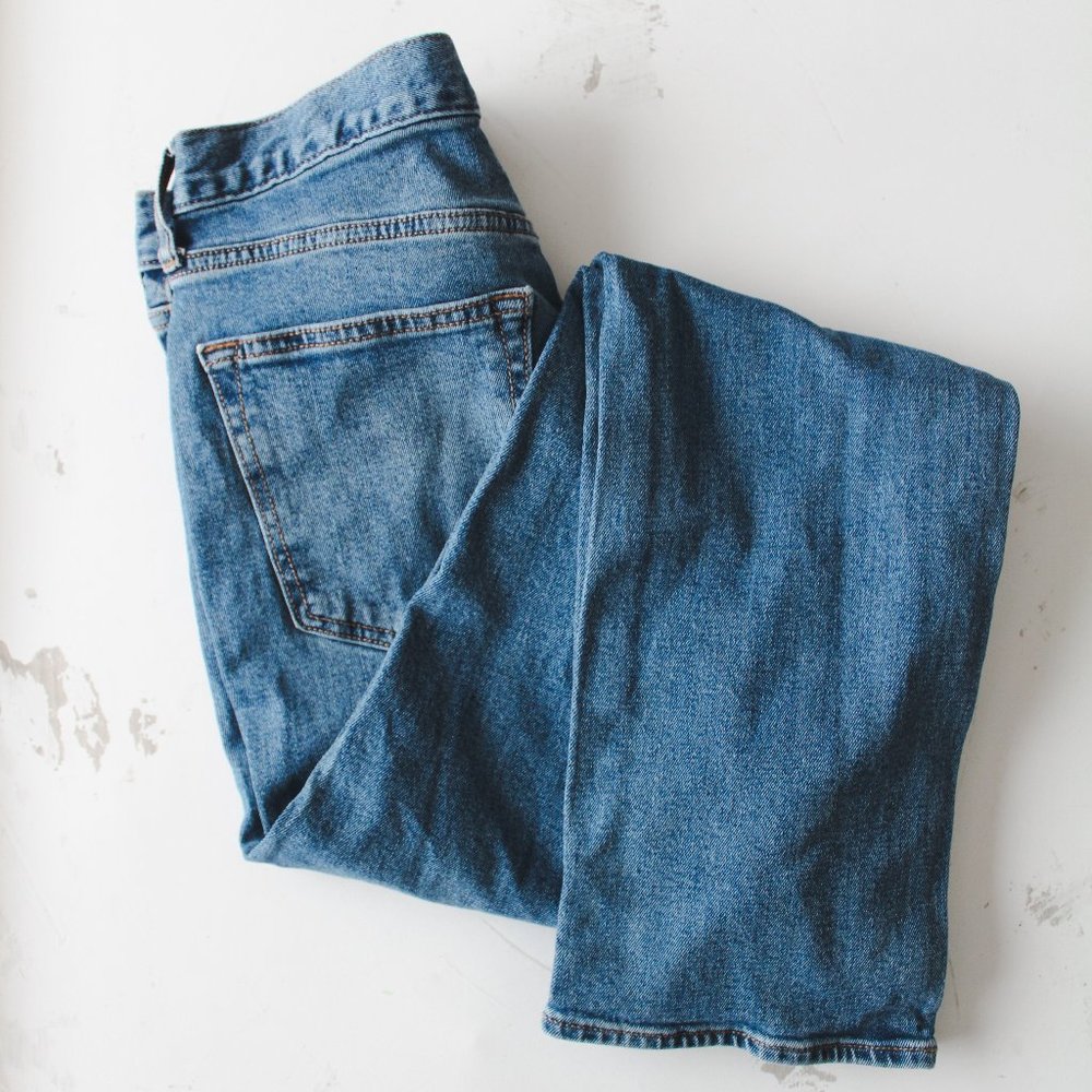 Men's Old Navy Straight Leg Zip Fly Blue Jeans Size 30 x 32